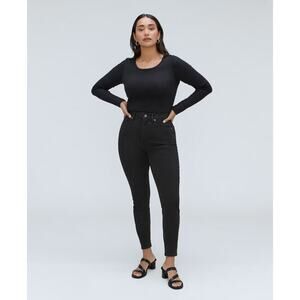 NWT Everlane The Curvy Way-High Skinny Jean Organic Cotton Size 25 Black